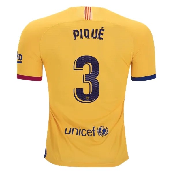Camiseta Barcelona NO.3 Pique 2ª 2019-2020 Amarillo
